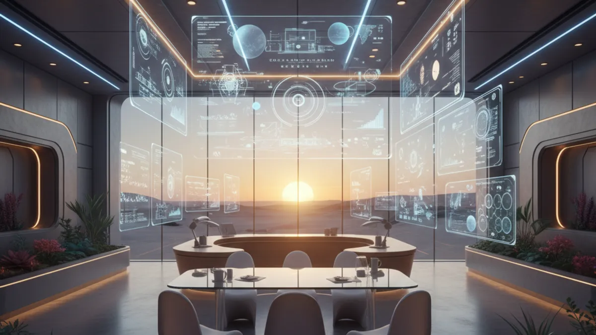 AI技術の未来を感じるワークスペース