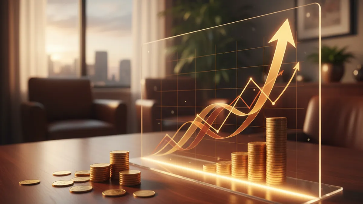 年収アップを象徴する金融チャート