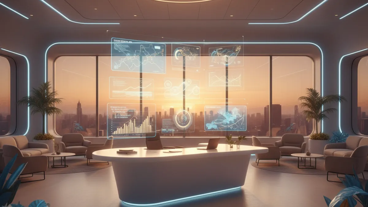 AI技術の未来を感じるワークスペース