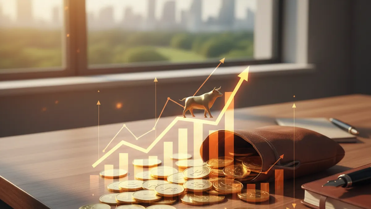 年収アップを象徴する金融チャート