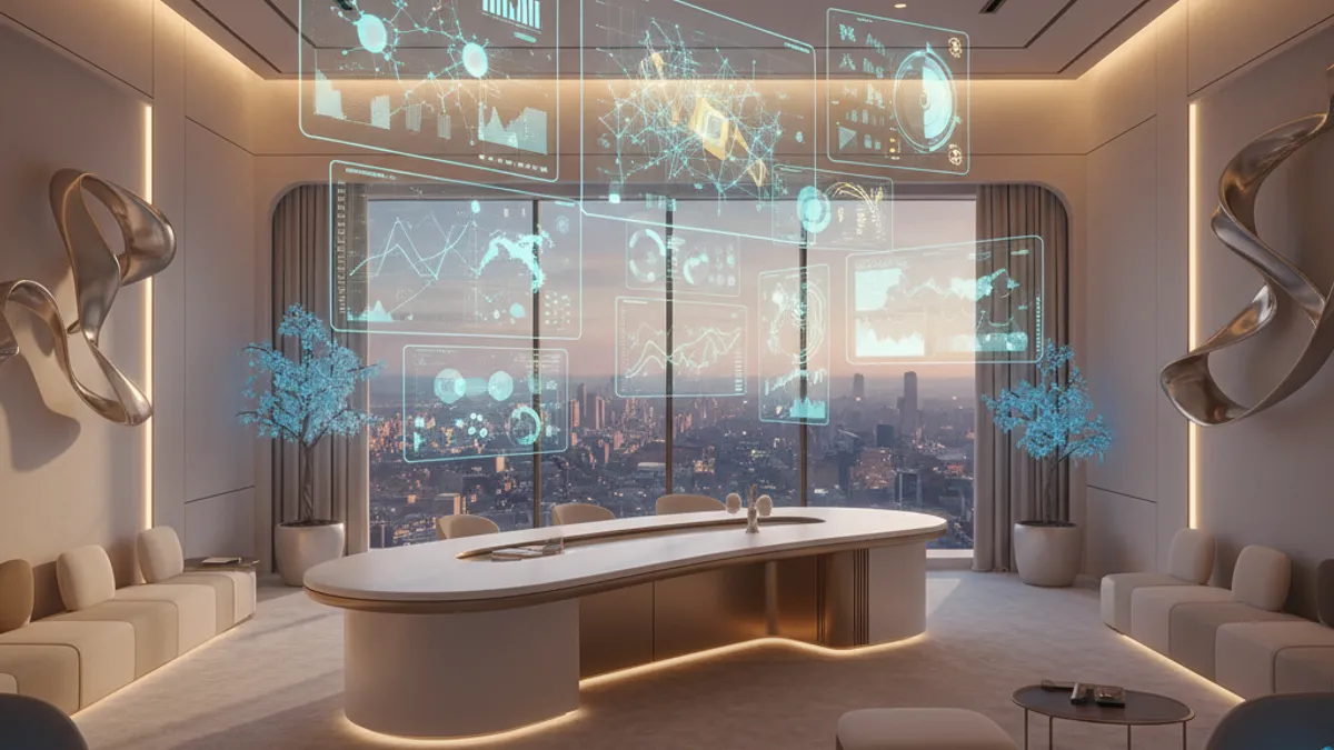 AI技術の未来を感じるワークスペース