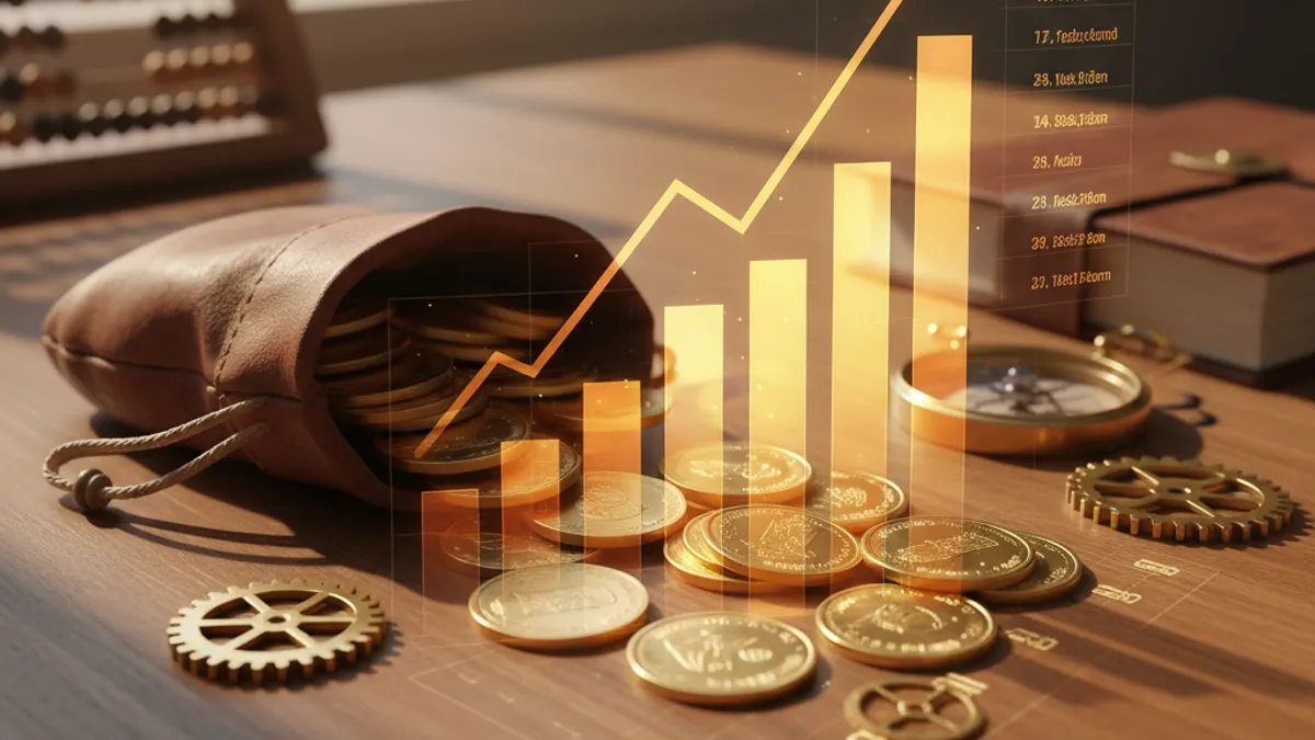 年収アップを象徴する金融チャート