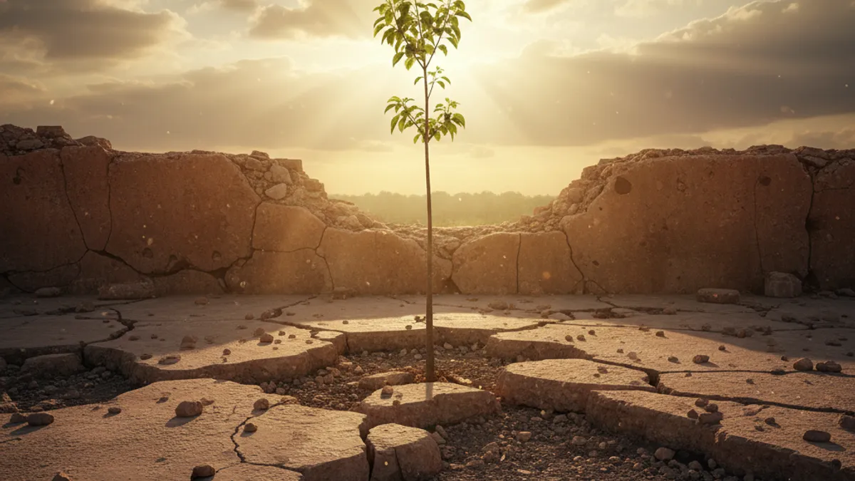 成長を象徴する光の差す風景