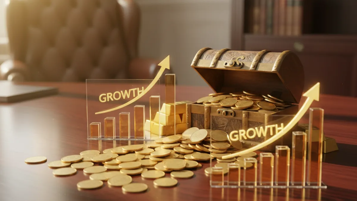 年収アップを象徴する金融チャート