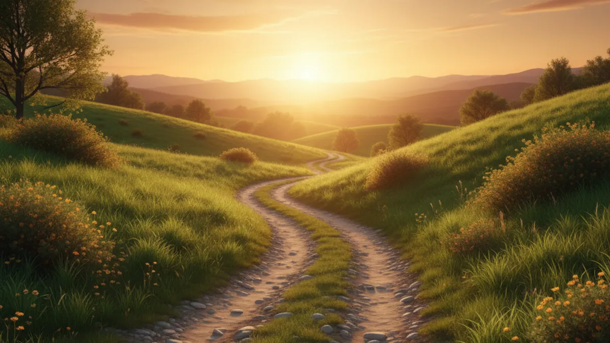 キャリアの成長と新しい始まりを象徴する風景