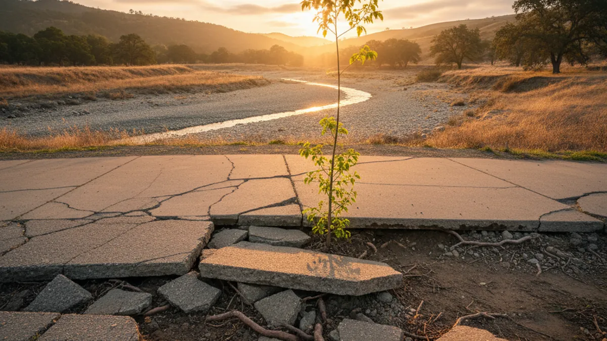 成長を象徴する光の差す風景