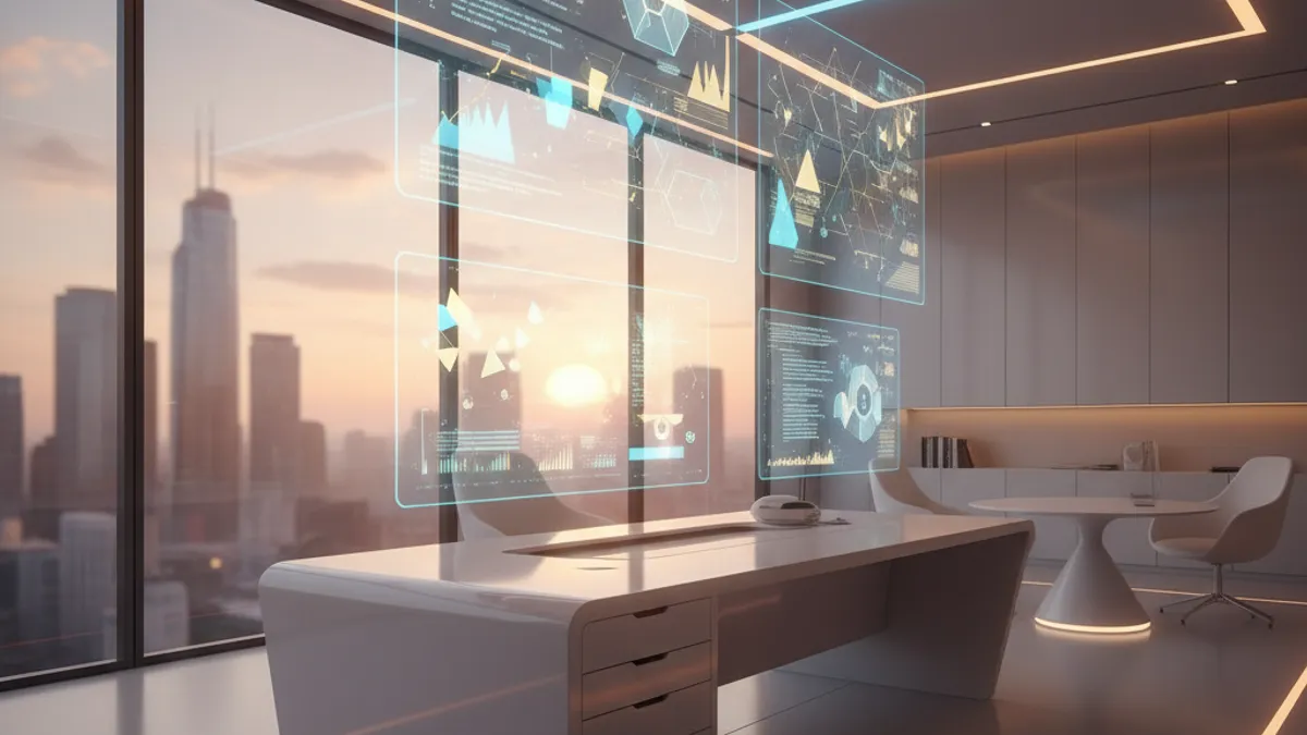 AI技術の未来を感じるワークスペース