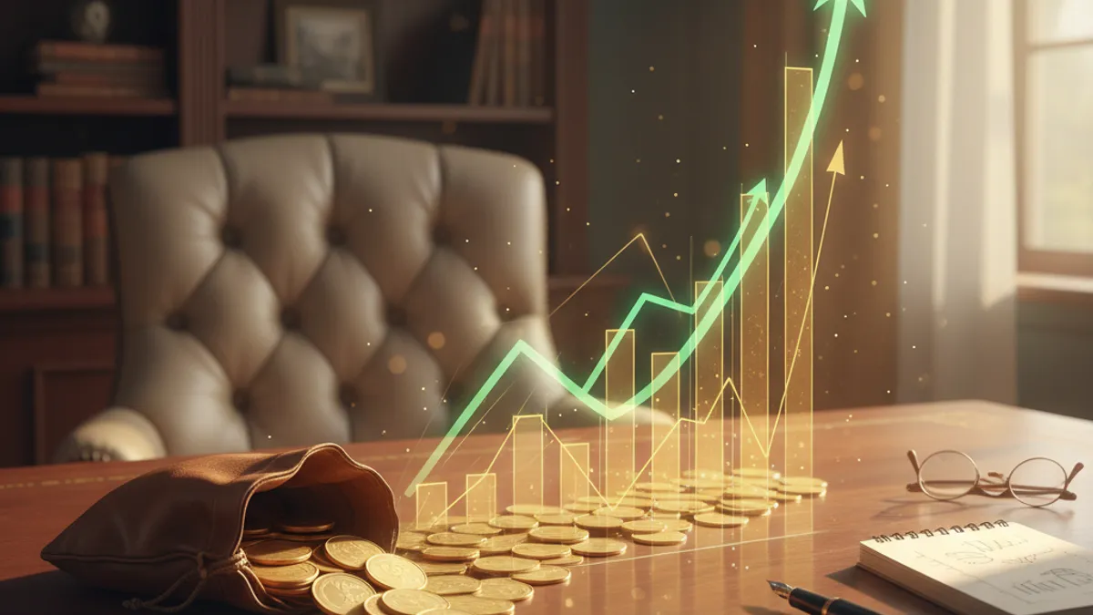 年収アップを象徴する金融チャート