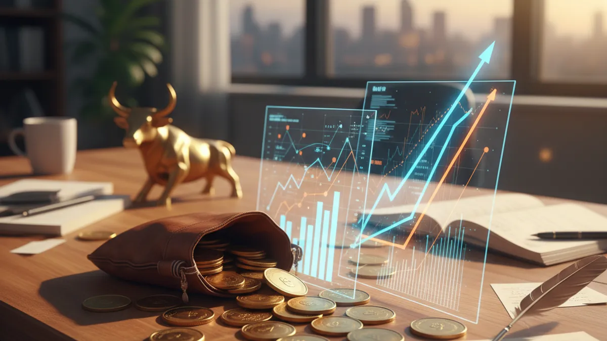 年収アップを象徴する金融チャート