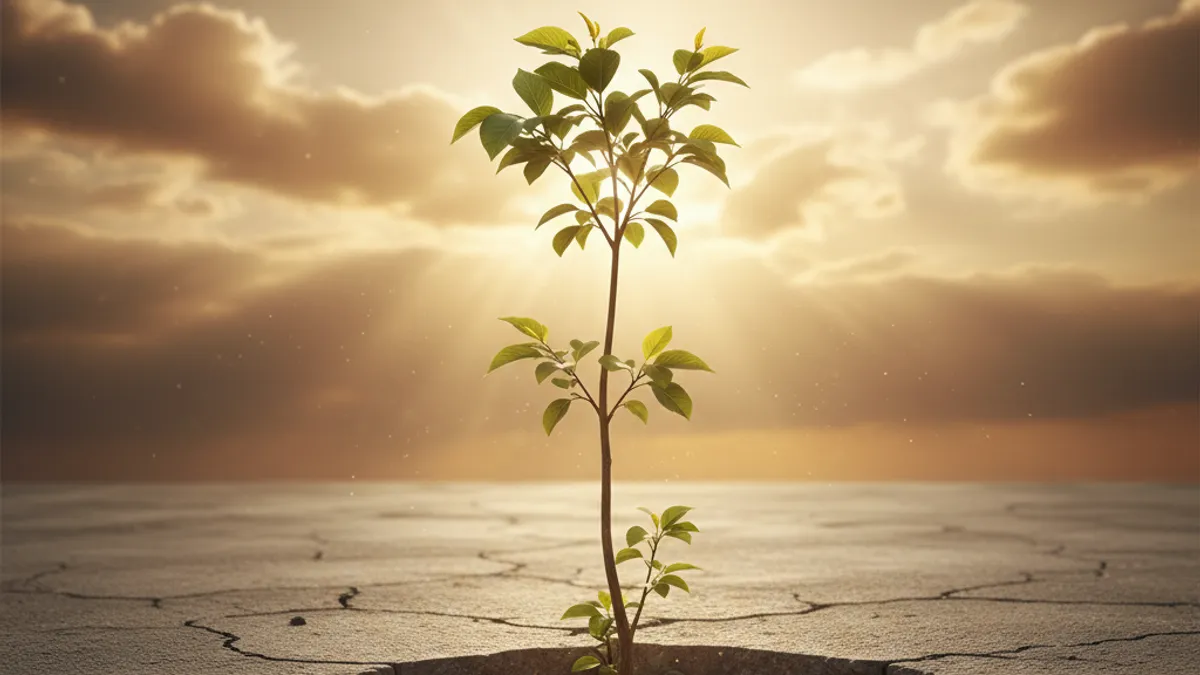 成長を象徴する光の差す風景