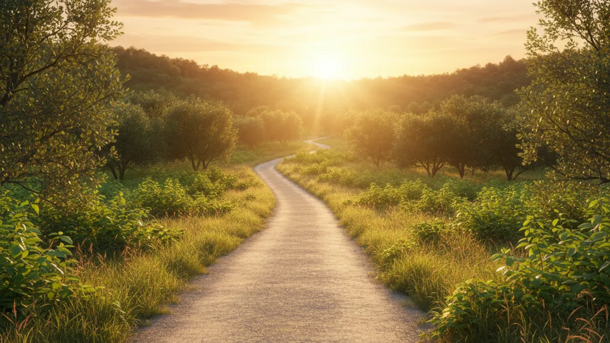 キャリアの成長と新しい始まりを象徴する風景