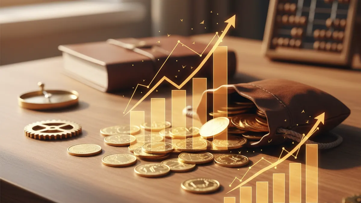 年収アップを象徴する金融チャート