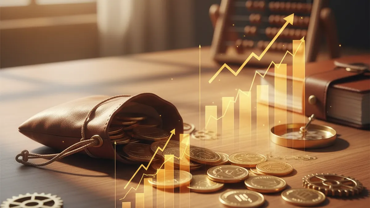 年収アップを象徴する金融チャート