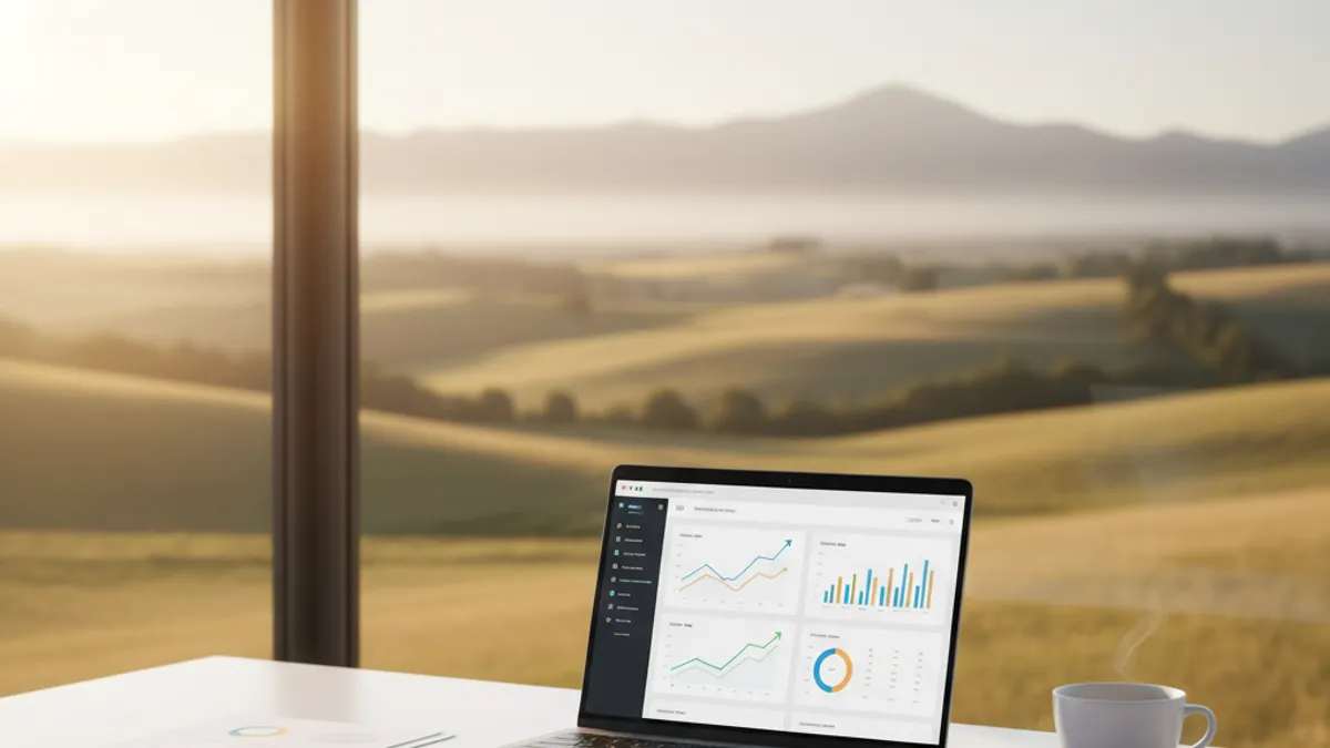 SaaS営業の成長を示すダッシュボード画面