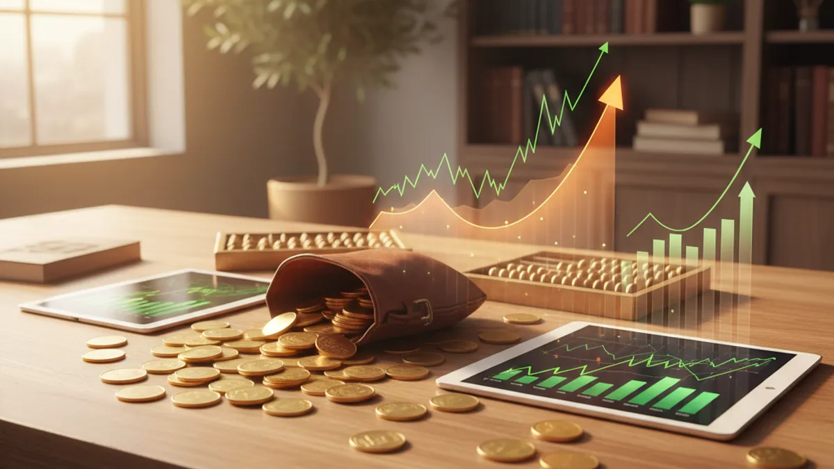 年収アップを象徴する金融チャート