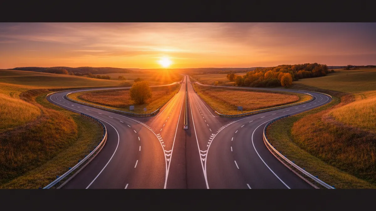 キャリアチェンジを象徴する2つの道