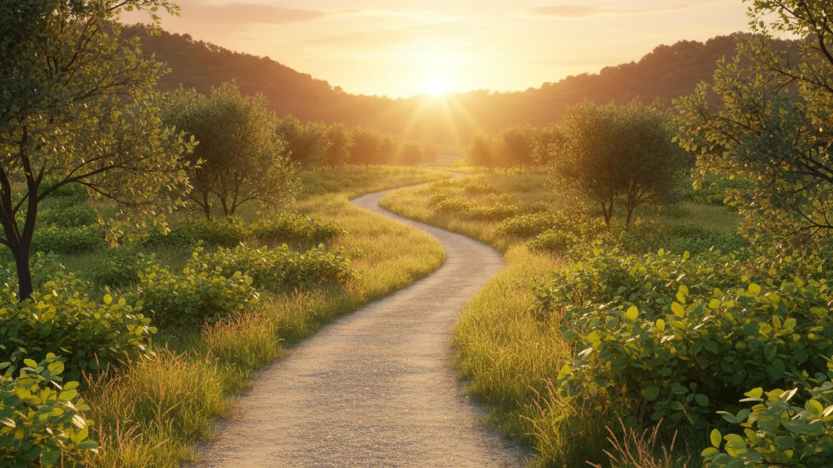 キャリアの成長と新しい始まりを象徴する風景