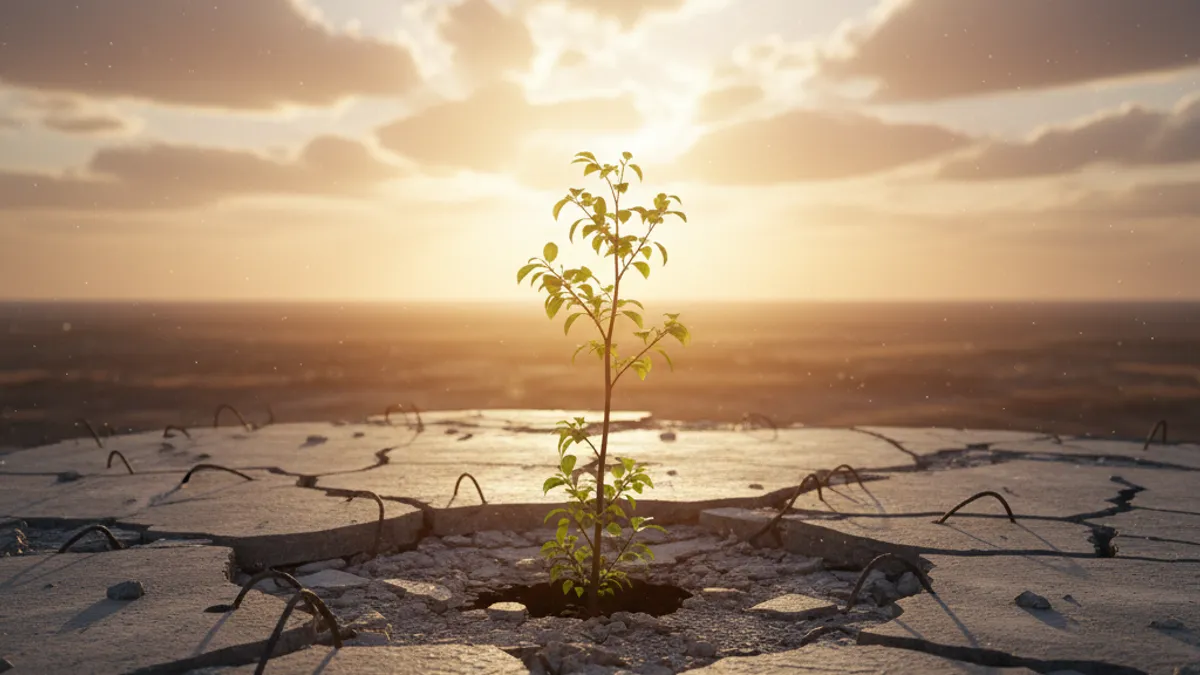 成長を象徴する光の差す風景