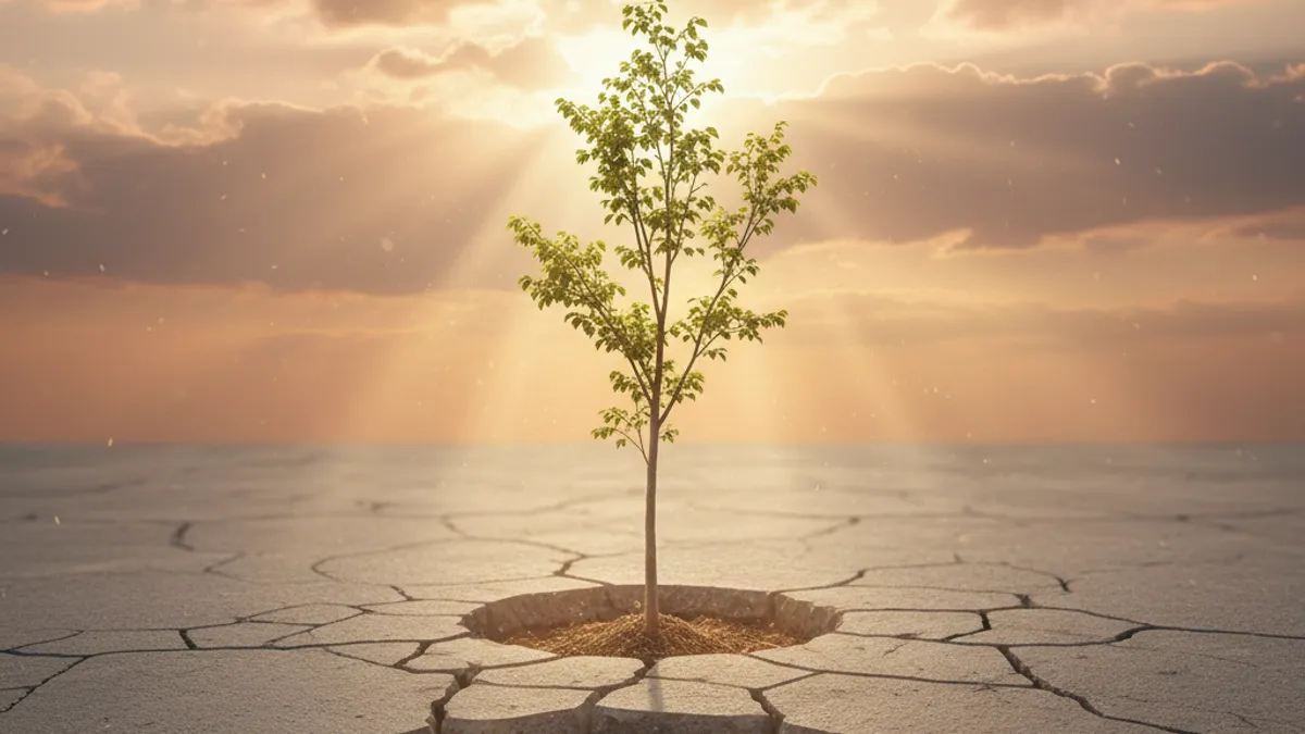 成長を象徴する光の差す風景