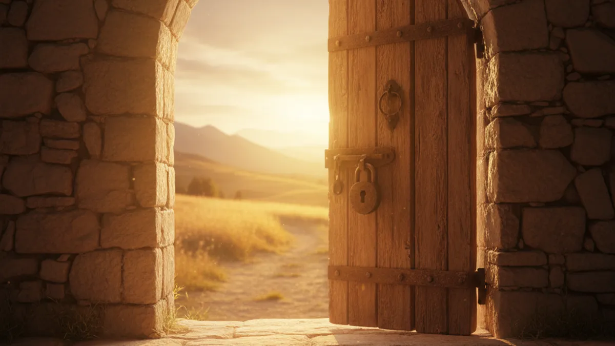 障壁の突破を象徴する鍵と扉