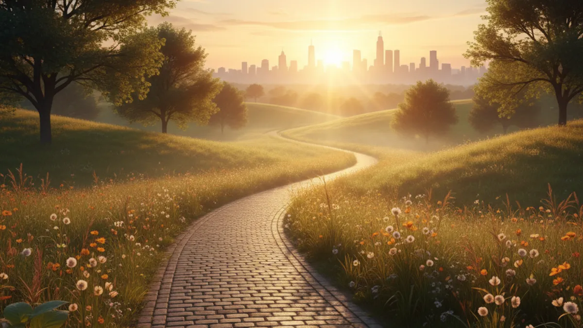 キャリアの成長と新しい始まりを象徴する風景