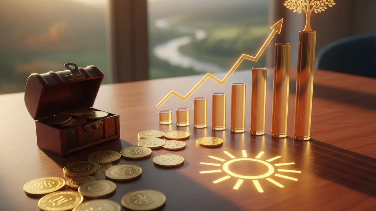 年収アップを象徴する金融チャート